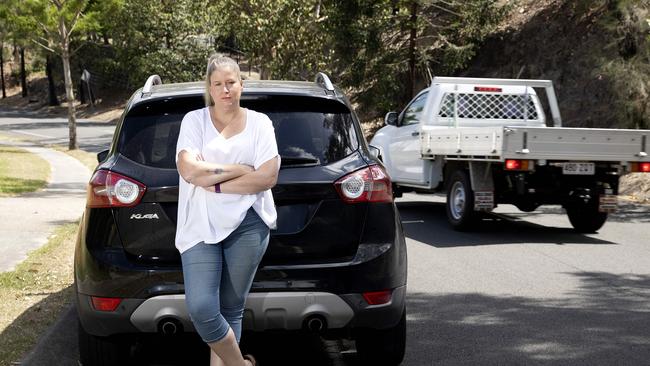 Eden’s Landing resident Chelsea Dodd moved out of the suburb after a car crashed through her front fence. Picture: Sarah Marshall