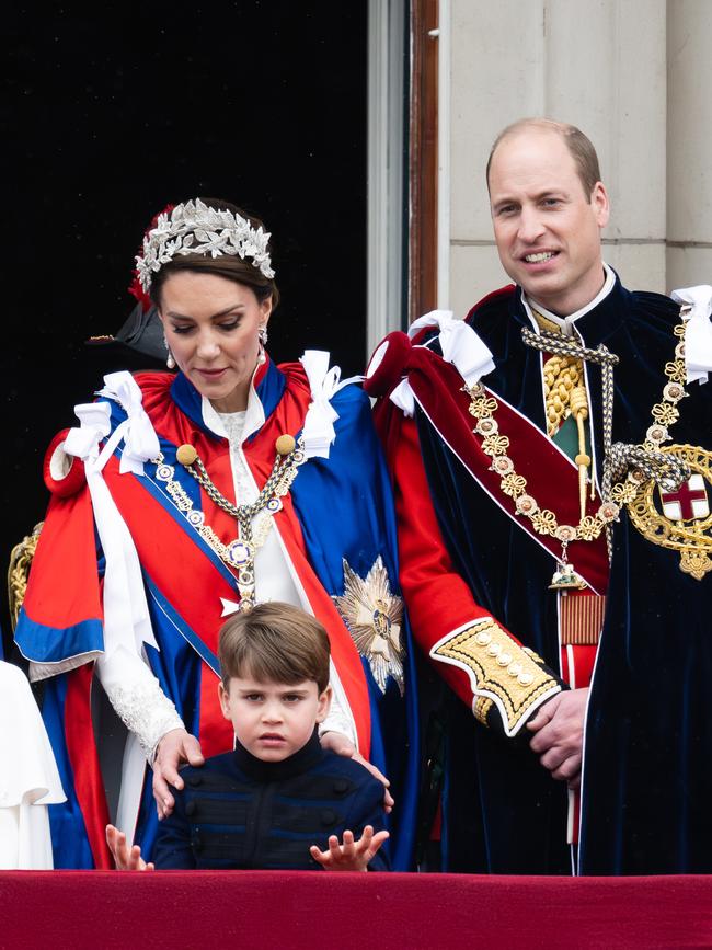 Catherine, Princess of Wales, on the balcony. Picture: Samir Hussein/WireImage