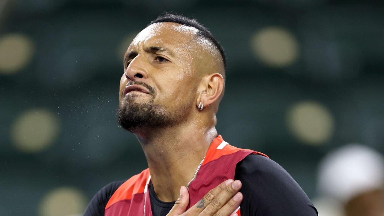Australian wildcard Nick Kyrgios is enjoying a strong week at the Indian Wells Masters. Picture: Getty Images/AFP