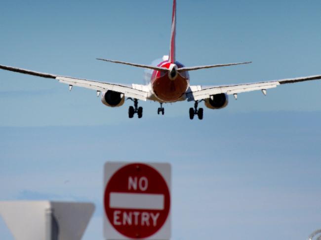 MELBOURNE, AUSTRALIA - NewsWire Photos FEBRUARY 25, 2021: A QANTAS plane comes in to land at Melbourne Airport (Tullamarine). Picture: NCA NewsWire / Andrew Henshaw