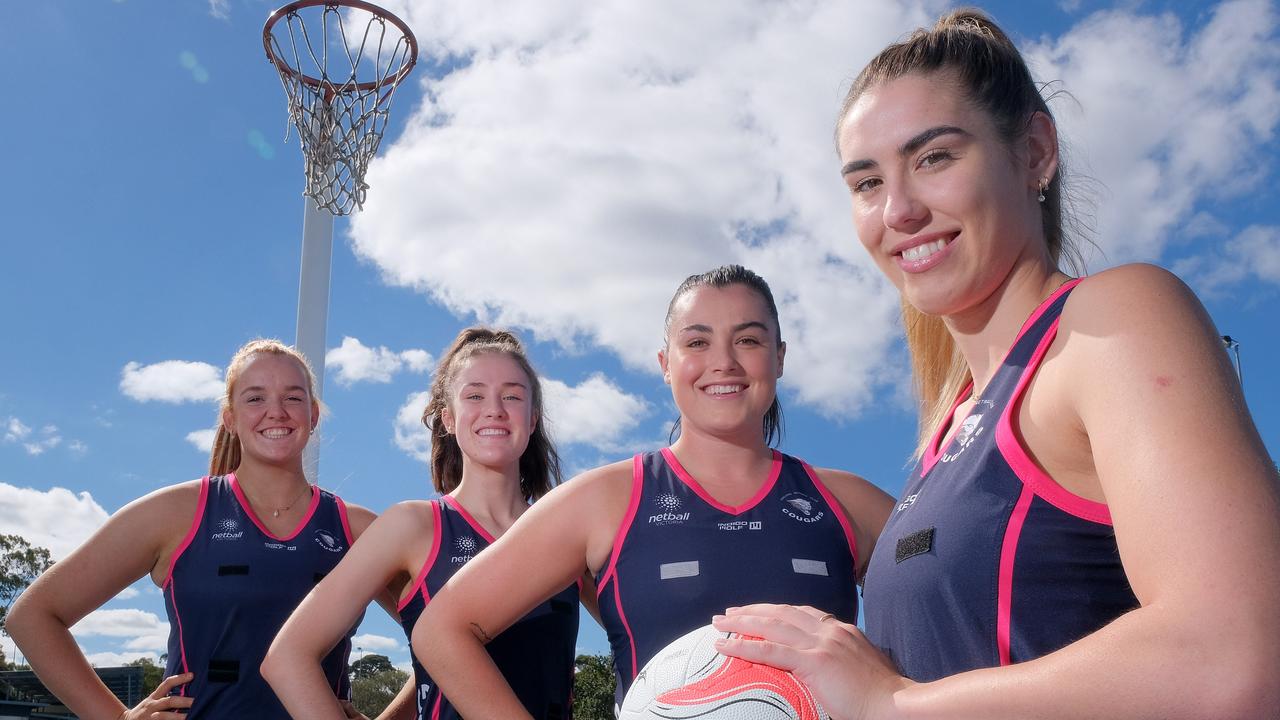 Geelong Cougars Netball team players. Picture: Mark Wilson