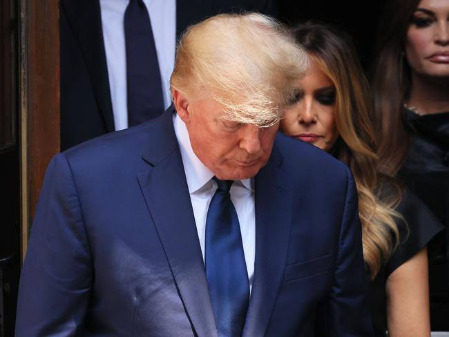 Donald Trump remembered his ex-wife as “beautiful” ahead of her funeral in New York. Picture: AFP