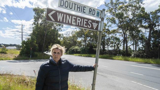 Claire Knowles who is part of a group trying to get a turning lane and crossing. Picture: Valeriu Campan