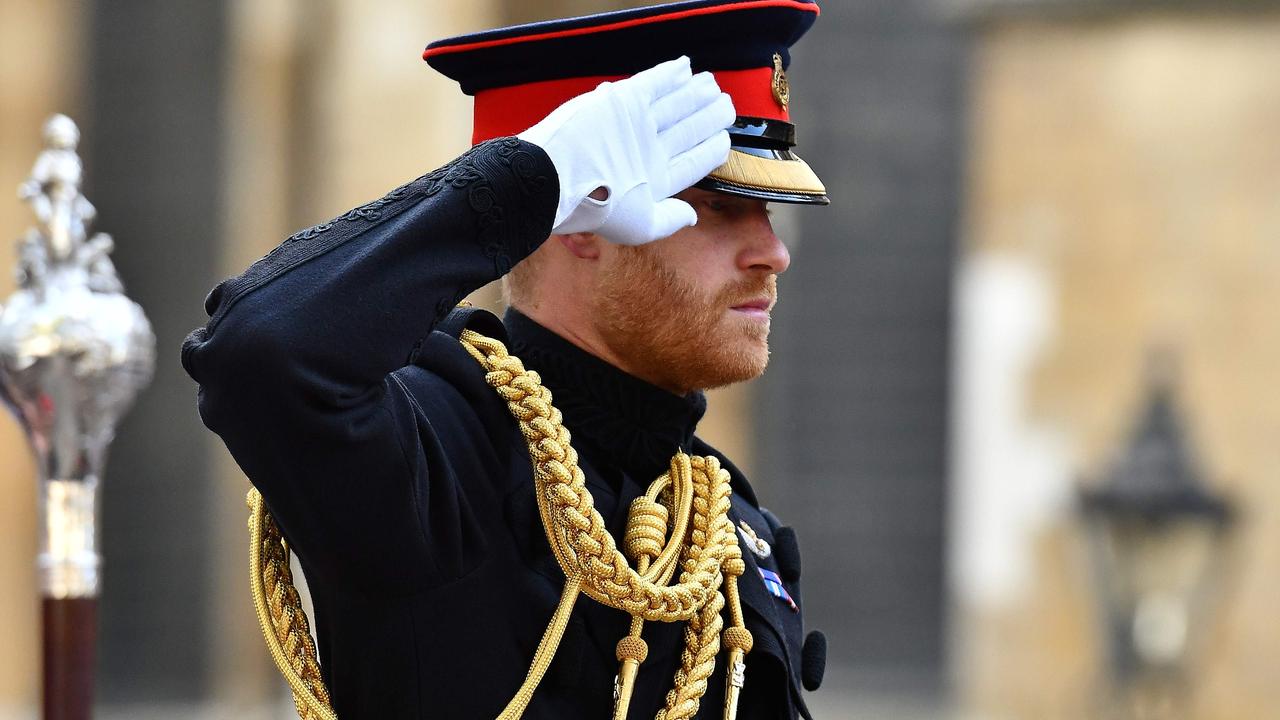 Prince Harry was particularly proud of his honorary military accolades but Megxit meant he couldn’t use them. Picture: Ben Stansall/AFP