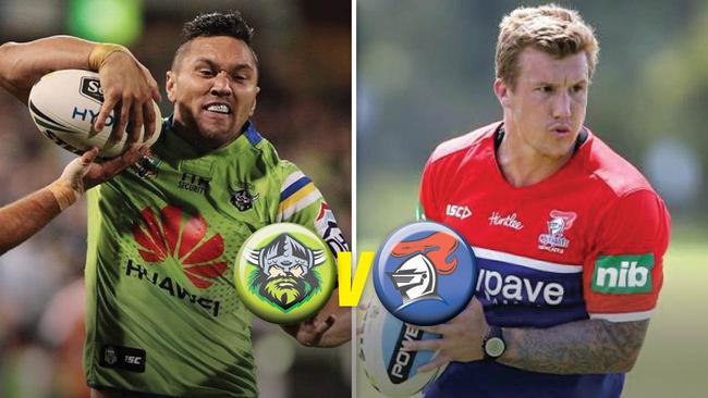 A blowout looms in Canberra where the red-hot Raiders take on the struggling Knights.