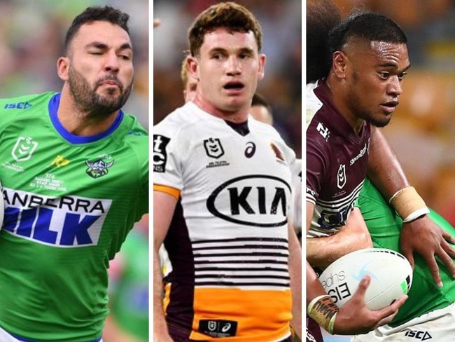 Ryan James, Ethan Bullemo and Moses Suli. Photos: Getty, NRL Photos, News Corp Australia.