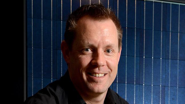 AGL's Mark Brownfield with energy-saving technologies Picture : Adam Elwood