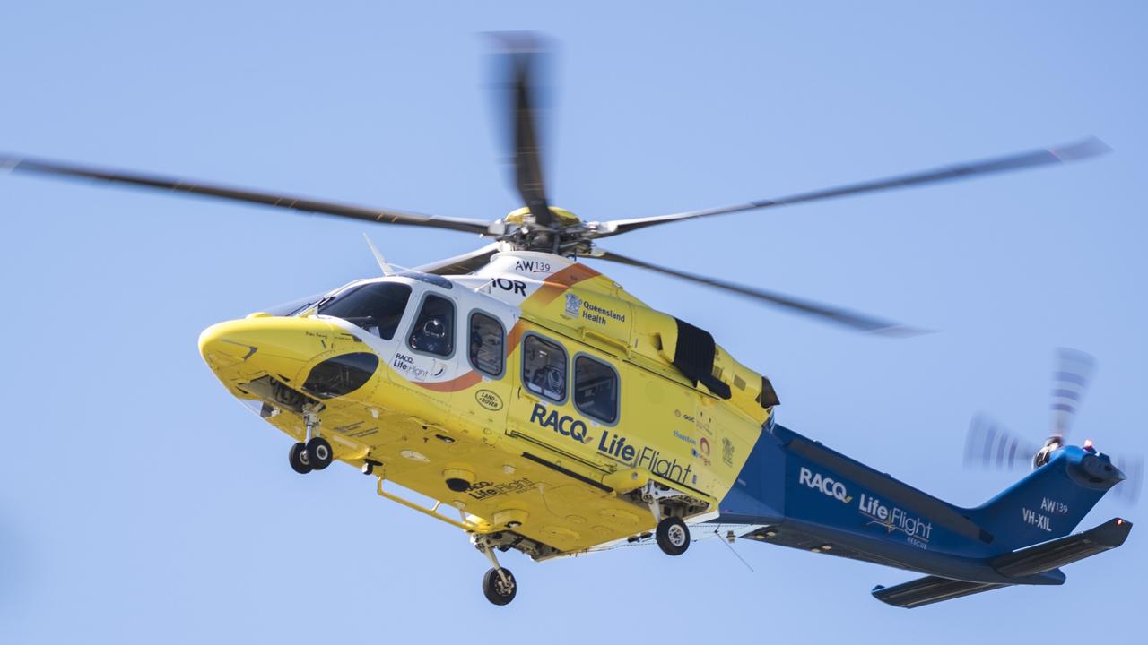 The Toowoomba Based Racq Lifeflight Rescue Team Skilfully Tracked A