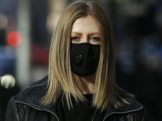 MELBOURNE, AUSTRALIA - NewsWire Photos JULY 20, 2020:  A woman is seen wearing a mask along Swanston Street in Melbourne, Victoria. Picture: NCA NewsWire / Daniel Pockett