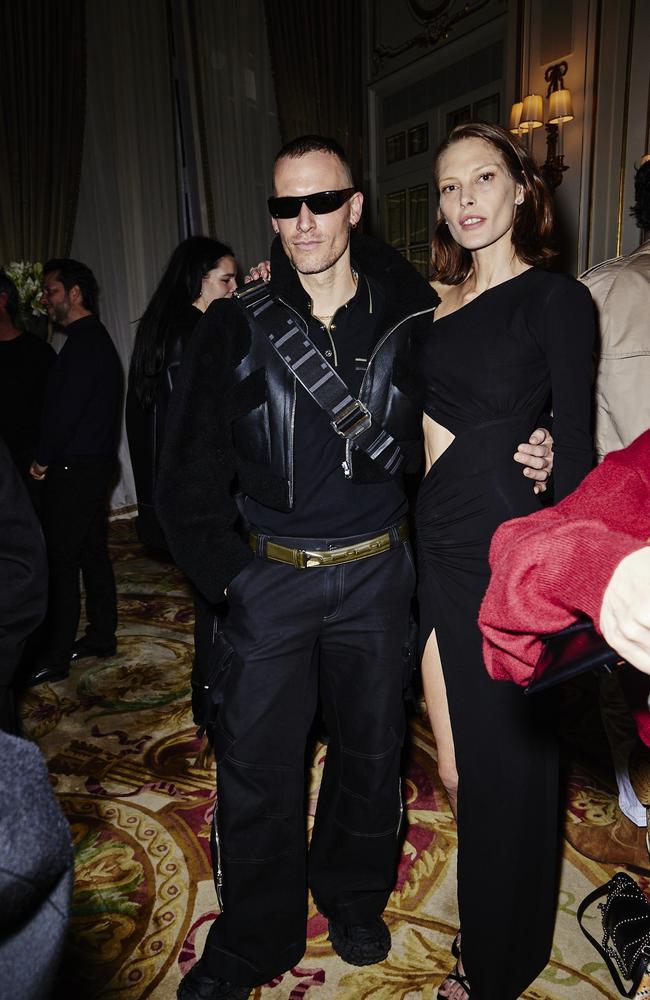 Dion Lee and Catherine McNeil in Paris.