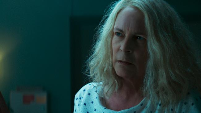 Jamie Lee Curtis in a scene from Halloween Kills.