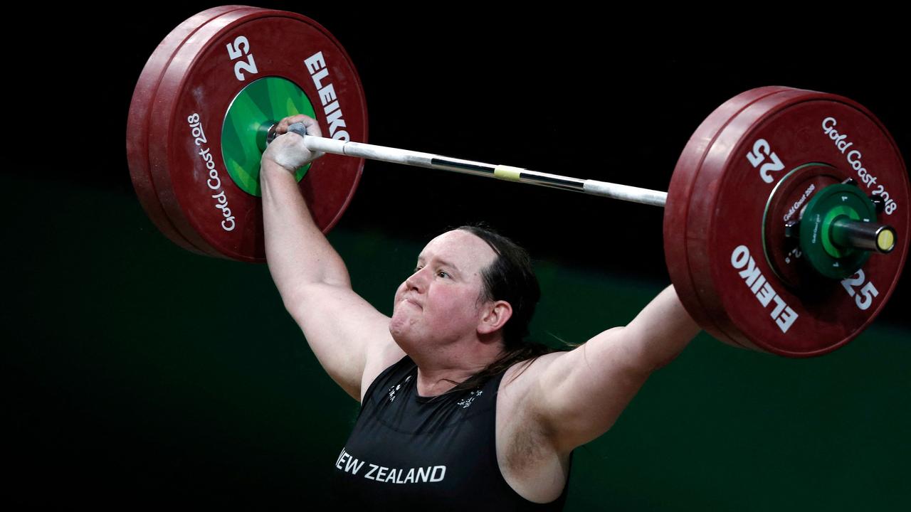 Laurel Hubbard is competing in the women’s +87 kilogram weightlifting competition. Picture: AFP Photos