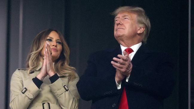 Republican Glenn Youngkin kept a respectful distance from Donald Trump. Picture: Getty