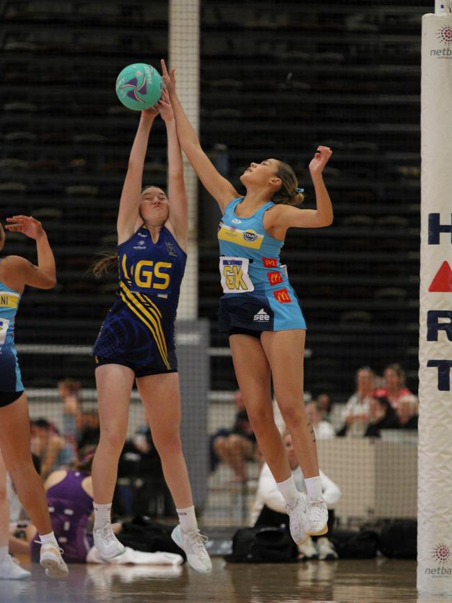 Gold Coast Titans v Townsville City U16 Nissan State Titles. Pictured: Harlow Faaee goes for an intercept