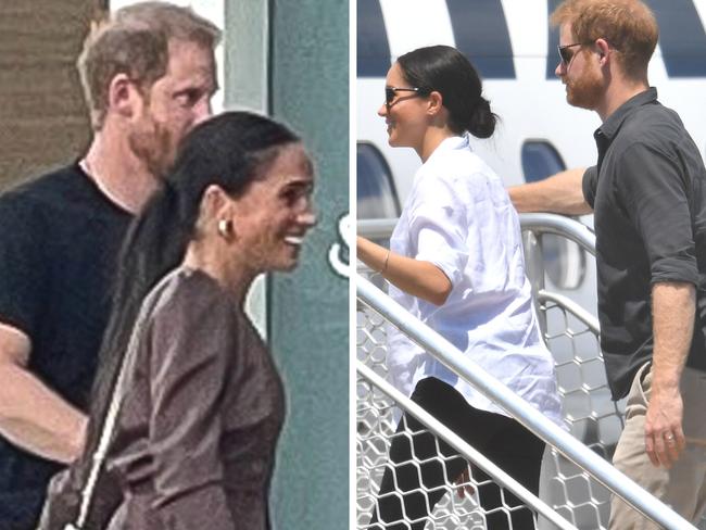 Harry and Meghan. Picture: Backgrid; AAP