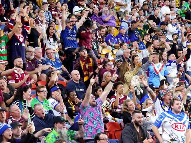 Magic Round attracts fans from all across the country to Brisbane. Picture: Steve Pohlner