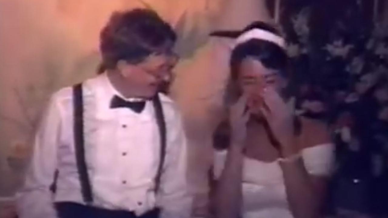 Footage from his and Melinda’s 1994 Hawaii wedding. Picture: Facebook