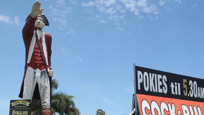 Demolition works are ready to begin on the site acquired by James Cook University to make way for the Cairns University Hospital upgrade. The land is bound by Sheridan, Grove, Digger and Charles Streets. The famous Captain Cook statue will be removed. Picture: Brendan Radke