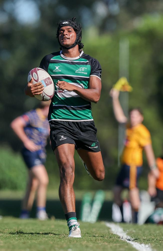 Kiyan Gunewardene. Colts 1 club rugby round 8 action between Sunnybank and Easts. Picture Stephen Archer.