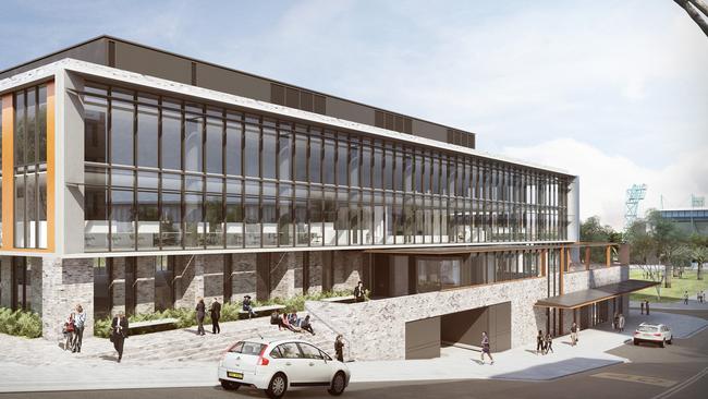 An artist’s impression of the ATO building in Gosford, which is nearing completion.