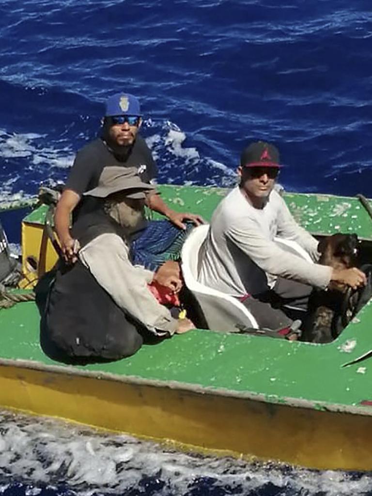 Mr Shaddock was rescued by a Mexican tuna vessel. Picture: Handout/ Grupomar/ AFP