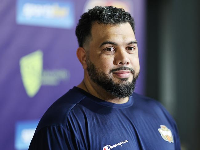 Cairns Taipans assistant coach Kerry Williams at the team's training session on Friday, ahead of the team's NBL match against the New Zealand Breakers. Picture: Brendan Radke