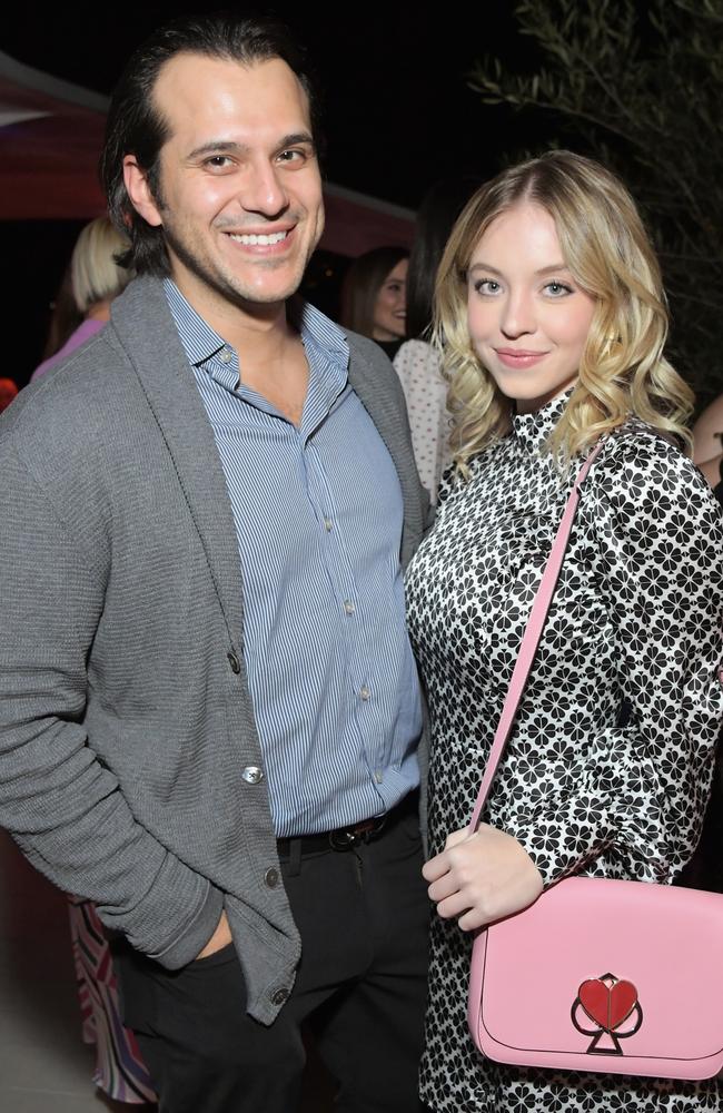 Sydney Sweeney with Jonathan Davino in 2018. They got engaged last year. Picture: Charley Gallay/Getty Images for InStyle