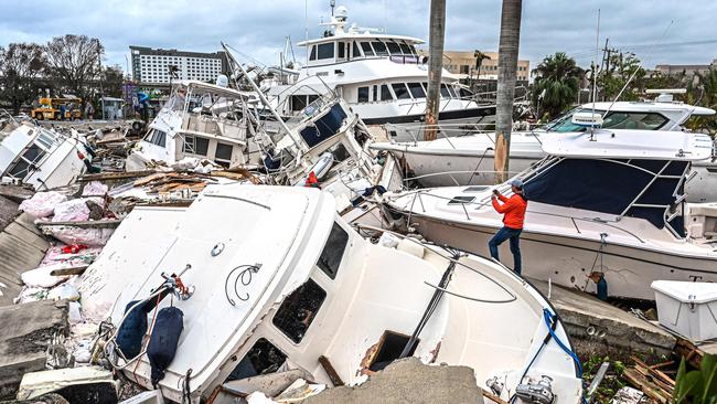 Damage left by Hurricane Ian in the US. Picture: AFP