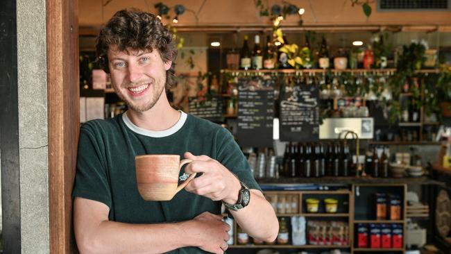 Cafe Troppo owner Joe Burditt in his Whitmore Square eatery. Picture: Brenton Edwards