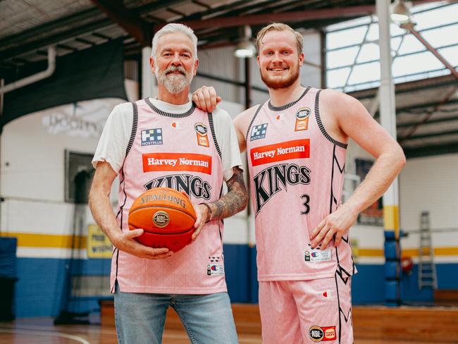 Sydney Kings guard Tyler Robertson with his father Andrew, who was diagnosed with cancer in 2023