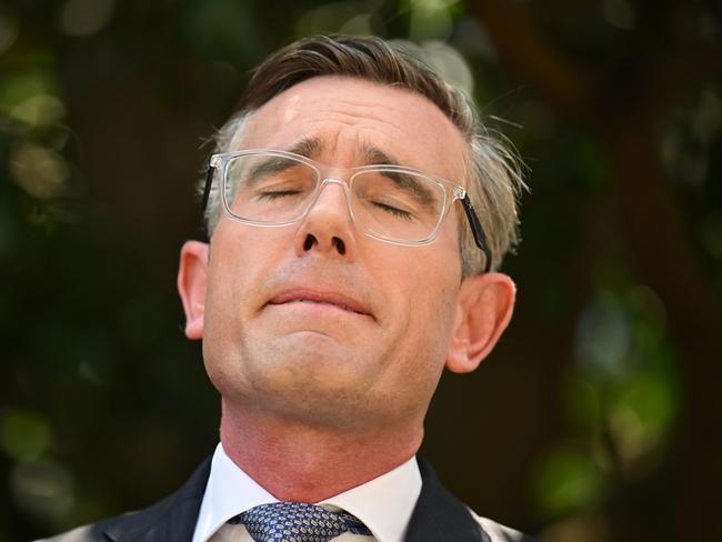 NSW Premier Dominic Perrottet apologises for wearing a nazi uniform at his 21st Birthday party during a press conference at NSW Parliament House, in Sydney, Thursday, January 12, 2023. (AAP Image/Dean Lewins) NO ARCHIVING