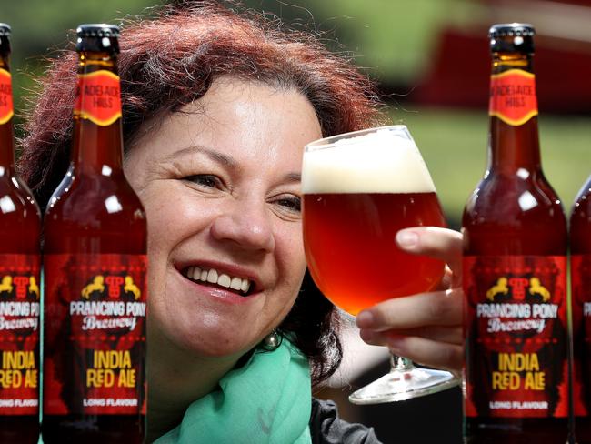 08/09/16 Prancing Pony's India Red Ale has been awarded overall champion at the The International Beer Awards in London. Brewery CEO Corinna Steeb at the brewery at Totness. photo Calum Robertson