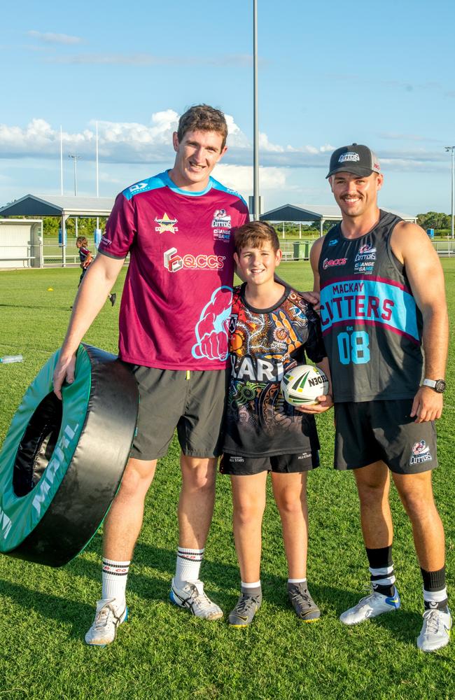 Ben Condon, Nate Bloye and Sean Mullany at The Festival of Rugby League. Picture: Michaela Harlow