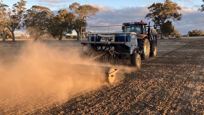 Bulart farmer Chris Dinges says all he can see is dust as drought takes hold on his property. Picture: Supplied/Chris Dinges
