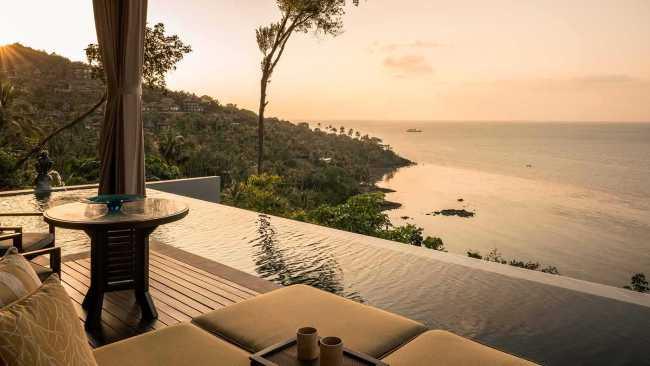 The Four Seasons in Koh Samui has 60 villas with private pools and was designed by famed architect Bill Bensley. Rooms start from $1400 a night in the low season.