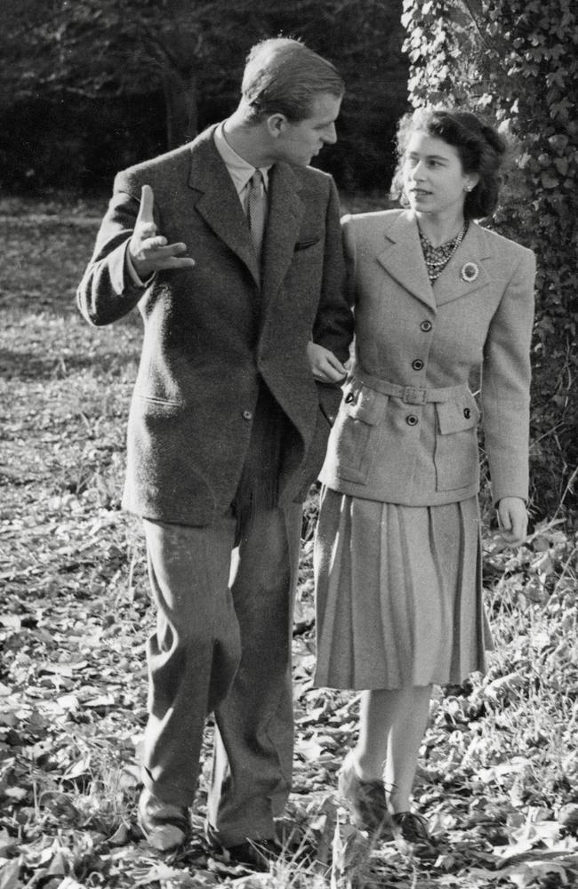 Queen Elizabeth II and husband Prince Philip, Duke of Edinburgh on their honeymoon in 1947.