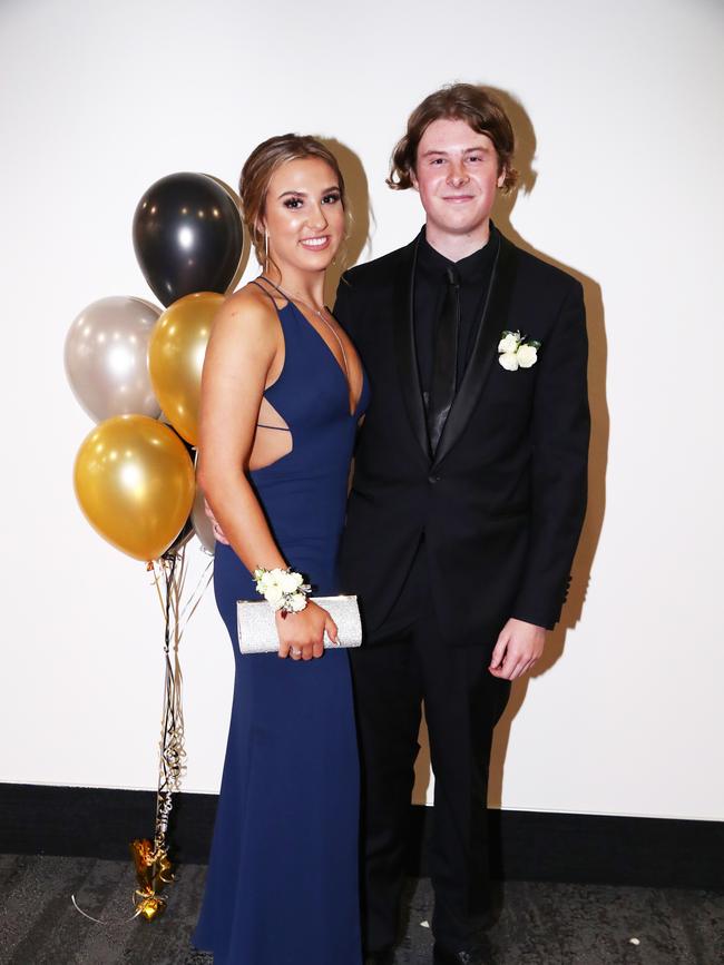 Ashleigh Watt and Lucas Adams at Trinity Lutheran College formal at Gold Coast Convention and Exhibition Centre. Photograph : Jason O'Brien