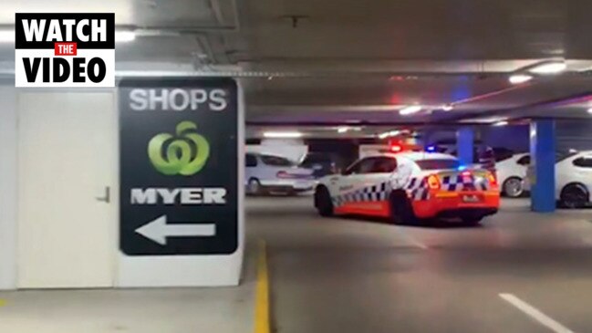 Car rams police car in Albury shopping centre