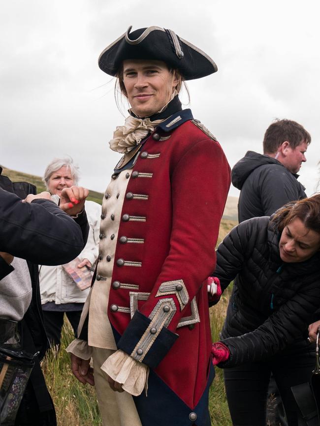 Fellow co-star David Berry made his debut last night on smash series Outlander. Picture: Supplied