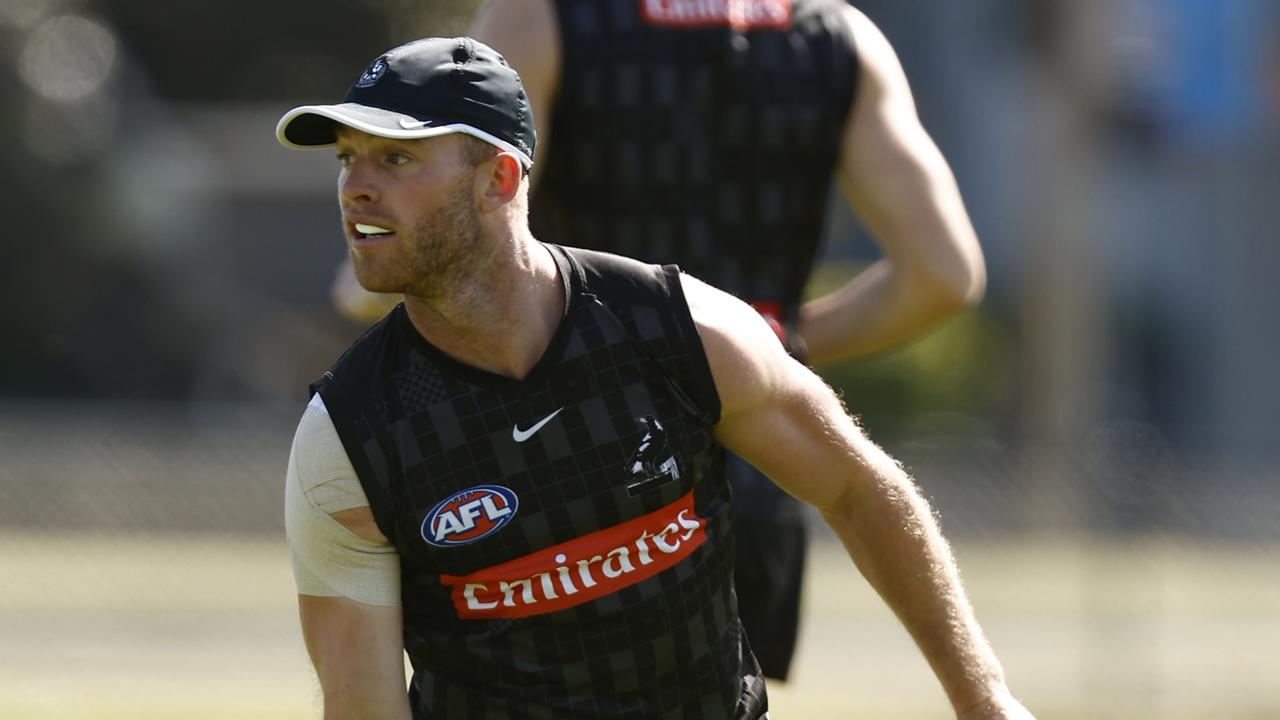 Tom Mitchell joined the Pies on the final day of the trade period. Picture: Darrian Traynor/AFL Photos/via Getty Images