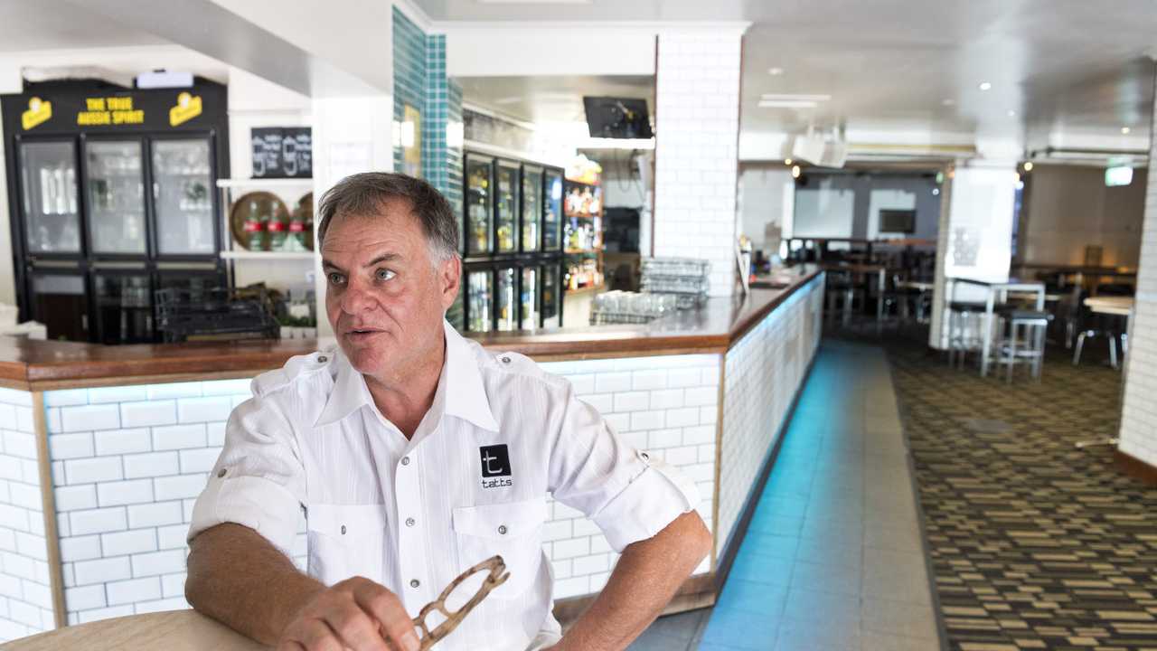 Tatts Hotel owner John Clarkson talks about the impact coronavirus is having on the business and the decision to close the bistro side of the hotel, Thursday, March 19, 2020. Picture: Kevin Farmer