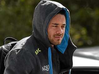 MARQUEE MAN: New signing Jarryd Hayne arrives for a training session on the Gold Coast. Picture: DAN PELED