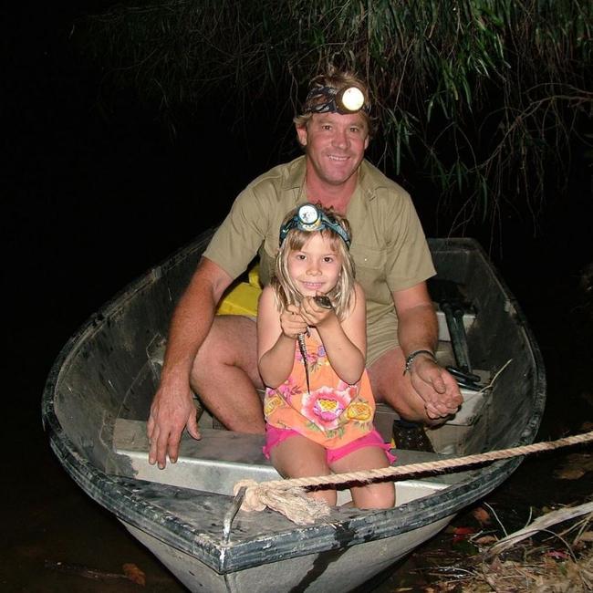 Bindi posted a throwback photo of herself with the Crocodile Hunter star. Picture: Bindi Irwin/Instagram.