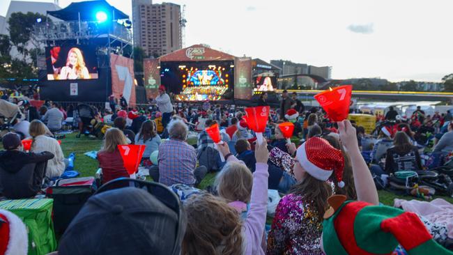 Pre-Covid ... Carols by Candlelight in Elder Park in 2018. Picture: AAP / Brenton Edwards