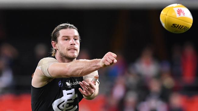 Bryce Gibbs is the Blues’ “best player” by a long way, according to Brendan Fevola. Picture: AAP