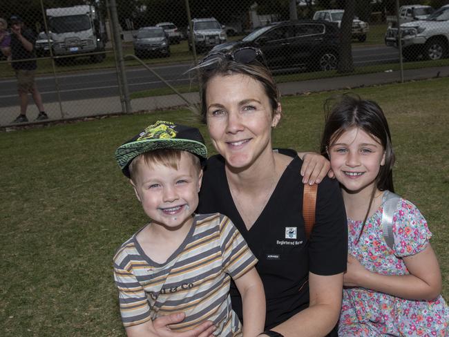 Cooper Thompson, Sharnee Thompson, Zoe Thompson at the 2024 Swan Hill Show Picture: Noel Fisher.