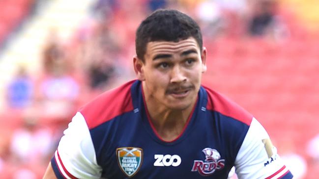 Rugby 10's at Suncorp stadium, Brisbane. Game QF1   Reds, Izaia Perese Vs Chiefs.  .   Saturday Febuary 10, 2018.  (AAP image, John Gass)