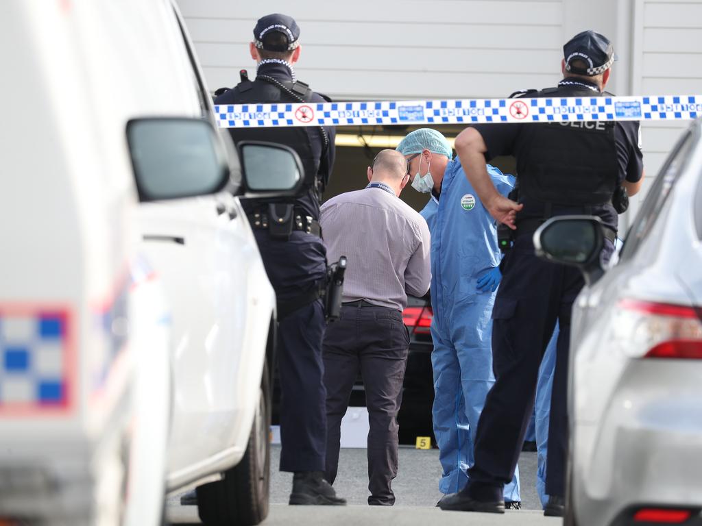 Police were called to the Cox St address in Pimpama shortly after midnight on Monday, where they found Bowden’s body in his parked car. Picture: Annette Dew