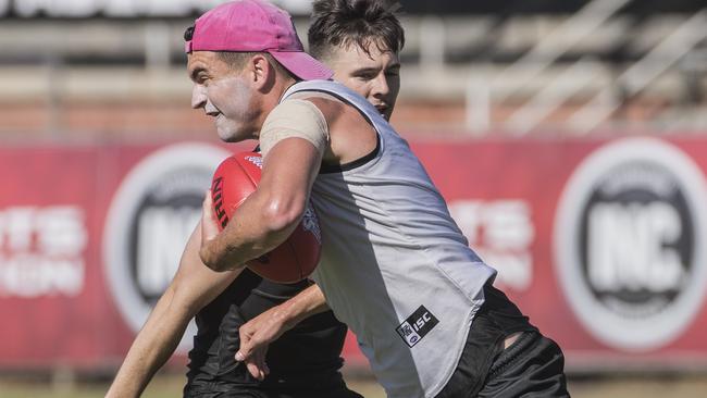 Tom Rockliff is looking sharp at pre-season training. Picture: Simon Cross