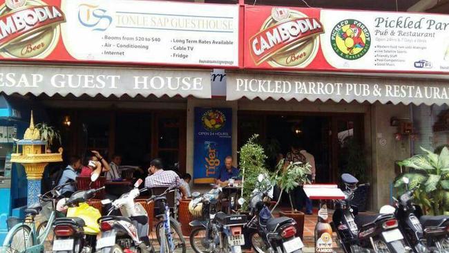 Mark Allen checked into the Tonle Sap Guest House above the Pickled Parrot Pub on October 15 and was found dead on December 1. Picture: Tonle Sap